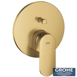 Grohe - Grohe Plus Ankastre Banyo/Duş Bataryası (Sıva Üstü Grubu), Fırçalı Altın