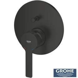 Grohe - Grohe Lineare Ankastre Banyo/Duş Bataryası (Sıva Üstü Grubu), 2 Yollu, Mat Siyah