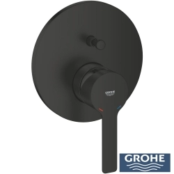Grohe - Grohe Lineare Ankastre Banyo/Duş Bataryası (Sıva Üstü Grubu), 2 Yollu, Mat Siyah