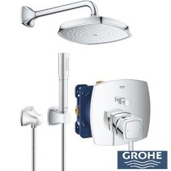 Grohe - Grohe Grandera Ankastre Banyo/Duş Bataryası, Tepe ve El Duşu Seti