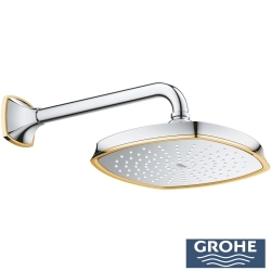 Grohe - Grohe Grandera Ankastre Banyo/Duş Bataryası, Tepe ve El Duşu Seti, Krom-Altın
