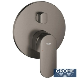 Grohe - Grohe Plus Ankastre Banyo Bataryası (3 Yollu, Sıva Üstü Grubu), Fırçalı Sert Grafit