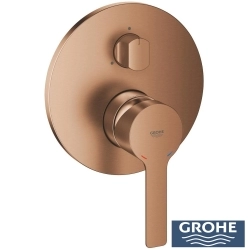 Grohe - Grohe Lineare Ankastre Banyo Bataryası (3 Yollu, Sıva Üstü Grubu), Fırçalı Bakır