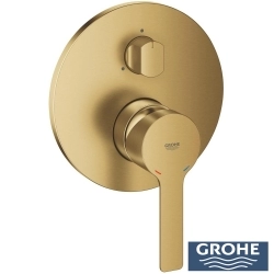 Grohe - Grohe Lineare Ankastre Banyo Bataryası (3 Yollu, Sıva Üstü Grubu), Fırçalı Altın