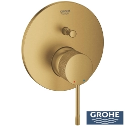 Grohe - Grohe Essence Ankastre Banyo/Duş Bataryası (Sıva Üstü Grubu), İşlenmiş Fırçalı Altın