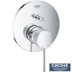 Grohe - Grohe Essence Ankastre Banyo/Duş Bataryası (Sıva Üstü Grubu), İşlenmiş Krom