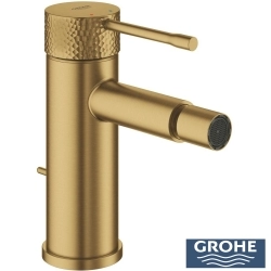 Grohe - Grohe Essence Sifon Kumandalı Bide Bataryası (S-Boy) İşlenmiş Fırçalı Altın - 24178GF1