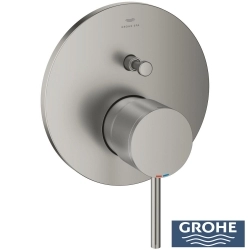 Grohe - Grohe Atrio Ankastre Banyo/Duş Bataryası (Sıva Üstü Grubu), Saten Çelik