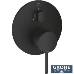 Grohe - Grohe Atrio Ankastre Banyo/Duş Bataryası (Sıva Üstü Grubu), 3 Yollu, Hayalet Siyah