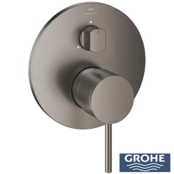 Grohe - Grohe Atrio Ankastre Banyo/Duş Bataryası (Sıva Üstü Grubu), 3 Yollu, Saten Grafit