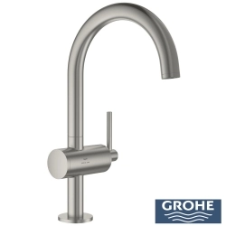 Grohe - Grohe Atrio Yüksek Lavabo Bataryası (L-Boy), Saten Çelik