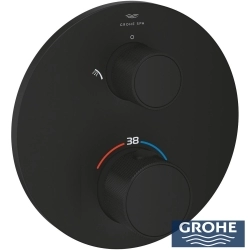 Grohe - Grohe Atrio Private Collection Ankastre Termostatik Banyo Bataryası (2 Yollu, Sıva Üstü Grubu), Hayalet Siyah