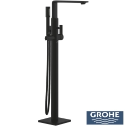 Grohe - Grohe Allure Ankastre Yerden Küvet Bataryası (Sıva Üstü Grubu), Hayalet Siyah - 25222KF1