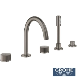 Grohe - Grohe Atrio Private Collection 5 Delikli Ankastre Küvet Bataryası (Sıva Üstü Grubu), Saten Grafit - 25226MG0