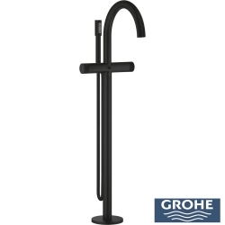 Grohe - Grohe Atrio Private Collection Tek Yerden Küvet Bataryası (Sıva Üstü Grubu), Hayalet Siyah - 25229KF0