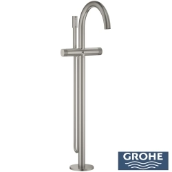 Grohe - Grohe Atrio Private Collection Tek Yerden Küvet Bataryası (Sıva Üstü Grubu), Saten Çelik - 25229MS0