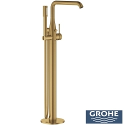 Grohe - Grohe Essence Yerden Küvet Bataryası (Sıva Üstü Grubu), İşlenmiş Fırçalı Altın - 25248GF1