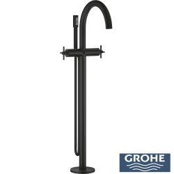Grohe - Grohe Atrio Yerden Küvet Bataryası (Sıva Üstü Grubu), Hayalet Siyah - 25272KF0