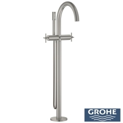 Grohe - Grohe Atrio Yerden Küvet Bataryası (Sıva Üstü Grubu), Saten Çelik - 25272MS0