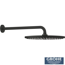 Grohe - Grohe Rainshower Cosmopolitan 310 Tepe Duşu Seti 380 mm, Tek Akışlı, Mat Siyah - 260662430