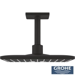 Grohe - Grohe Rainshower Mono 310 Cube Tepe Duşu Seti, 2 Akışlı, Hayalet Siyah