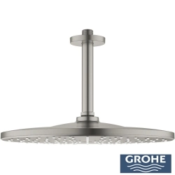 Grohe - Grohe Rainshower Mono 310 Tepe Duşu Seti, 31 cm, Saten Çelik