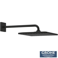 Grohe - Grohe Rainshower Mono 310 Cube Tepe Duşu Seti, 31 cm, Tek Akışlı, Hayalet Siyah - 26564KF0