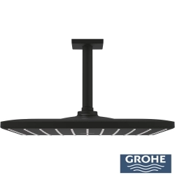 Grohe - Grohe Rainshower Mono 310 Cube Tepe Duşu Seti, 31 cm, Hayalet Siyah - 26566KF0