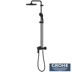Grohe - Grohe Tempesta System 250 Duvara Monte Duş Bataryalı Duş Kolonu, Mat Siyah