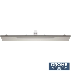 Grohe - Grohe Rainshower Aqua Cascade Ankastre Tepe Duşu, Şelale Akışlı, Saten Çelik (Sıva Üstü Grubu)
