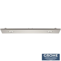 Grohe - Grohe Rainshower Aqua Ankastre Tepe Duşu Kapağı, 2 Delikli, Saten Çelik