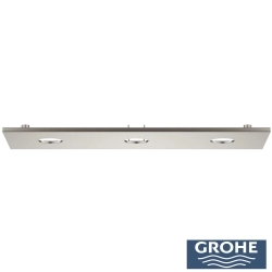 Grohe - Grohe Rainshower Aqua Ankastre Tepe Duşu Kapağı, 3 Delikli, Saten Çelik