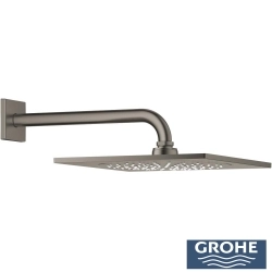 Grohe - Grohe Rainshower Aqua Tepe Duşu Seti, 25 cm, Tek Akışlı, Saten Grafit