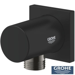 Grohe - Grohe Rainshower Duş Cıkış Dirseği (Kare Rozet), Mat Siyah