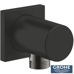 Grohe - Grohe Rainshower Duş Cıkış Dirseği (Kare Rozet), Mat Siyah