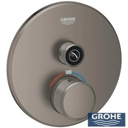 Grohe - Grohe Grohtherm SmartControl Ankastre Termostatik Duş Bataryası (Sıva Üstü Grubu), Saten Grafit - 29118MG0
