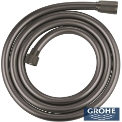 Grohe - Grohe Grohtherm 2 Yollu SmartControl Ankastre Termostatik Banyo Bataryası, Yuvarlak Tepe ve El Duşu Seti, Fırçalı Sert Grafit