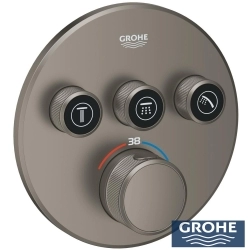 Grohe - Grohe Grohtherm SmartControl Ankastre Termostatik Banyo/Duş Bataryası (Sıva Üstü Grubu), 3 Yollu, Saten Grafit