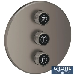 Grohe - Grohe SmartControl Akış Kontrollü Ankastre Yönlendirici (3 Yollu, Sıva Üstü Grubu), Saten Grafit