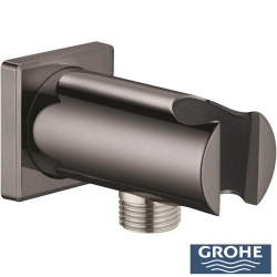 Grohe - Grohe Grohtherm 2 Yollu SmartControl Ankastre Termostatik Banyo Bataryası, Kare Tepe ve El Duşu Seti, Sert Grafit