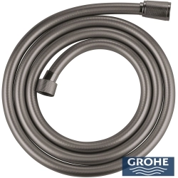 Grohe - Grohe Grohtherm 2 Yollu SmartControl Ankastre Termostatik Banyo Bataryası, Kare Tepe ve El Duşu Seti, Sert Grafit