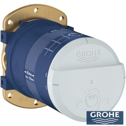 Grohe - Grohe Grohtherm 2 Yollu SmartControl Ankastre Termostatik Banyo Bataryası ve Kare Tepe Duşu Seti, Altın