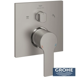 Grohe - Grohe Allure Ankastre Banyo Bataryası (3 Yollu, Sıva Üstü Grubu), Saten Çelik