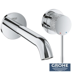 Grohe - Grohe Essence New Duvardan Ankastre Lavabo Bataryası (Sıva Üstü Grubu), İşlenmiş Krom