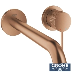 Grohe - Grohe Essence Duvardan Ankastre Lavabo Bataryası L-Boyut (Sıva Üstü Grubu), İşlenmiş Fırçalı Bakır