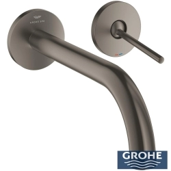 Grohe - Grohe Atrio 2 Delikli Ankastre Lavabo Bataryası, (Sıva Üstü Grubu), Saten Grafit