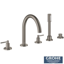 Grohe - Grohe Atrio 5 Delikli Ankastre Küvet Bataryası (Sıva Üstü Grubu), Saten Grafit - 29407MG0