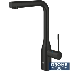 Grohe - Grohe Essence Spiralli Eviye Bataryası, L Başlıklı, Mat Siyah