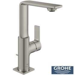 Grohe - Grohe Allure Lavabo Bataryası, Sifon Kumandalı, Saten Çelik