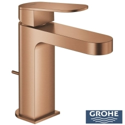Grohe - Grohe Plus Sifon Kumandalı Lavabo Bataryası, Fırçalı Bakır